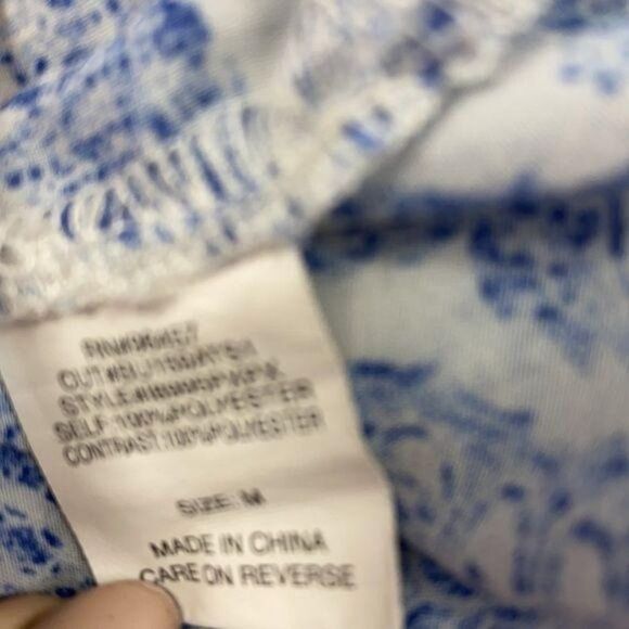 $5 SALE! Blue Paisley Strappy Tank Top Sheer - Picture 6 of 7